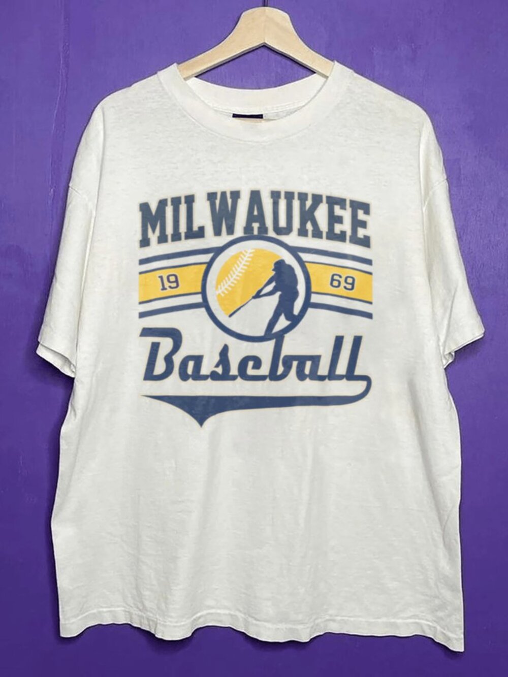 Vintage Milwaukee Brewer Baseball MLB Crewneck Shirt, Brewers EST 1969 Shirt Tee
